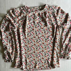 Loft Petite Floral Long Sleeve Blouse